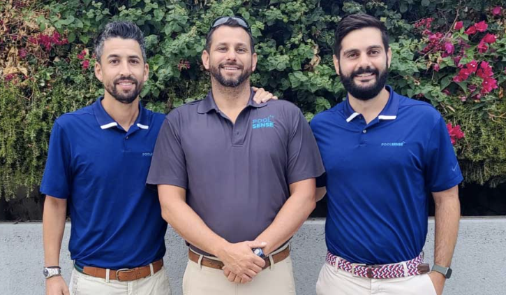 Pool Sense founders standing together