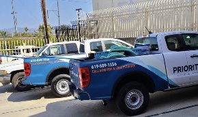 Branded Priority service trucks