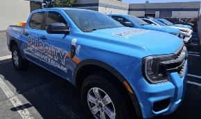 Newly wrapped service truck